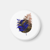 El helecho azul en círculo negro