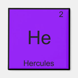 Imán Él - Hércules Funny Chemistry Element Symbol Tee