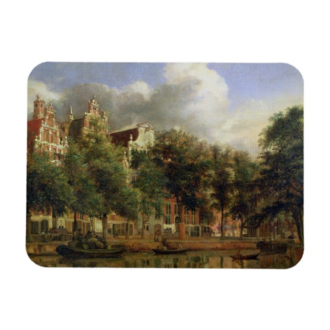 Imán El Herengracht, Ámsterdam (petróleo en panel) (Horizontal)