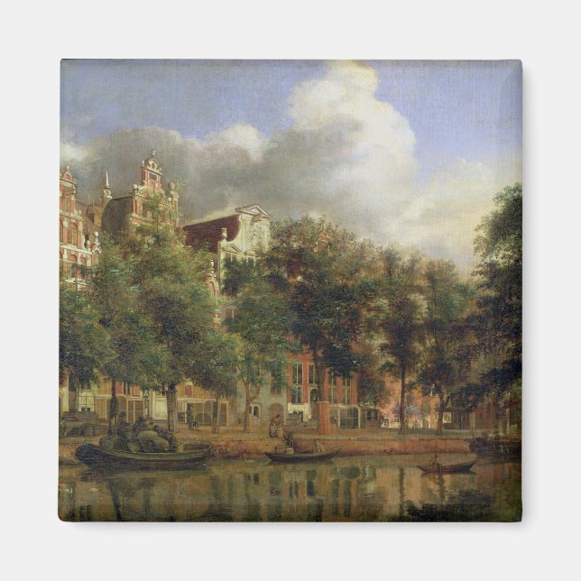 Imán El Herengracht, Ámsterdam (petróleo en panel) (Frente)