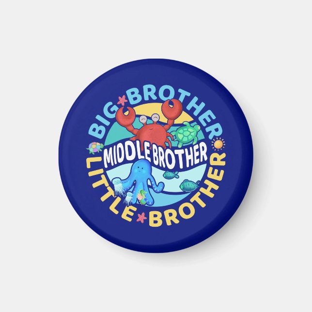 Imán El Hermano Medio es un Hermano Grande y Pequeño (Frente)