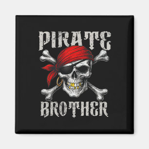 Imán El Hermano Pirata Jolly Roger Bandera Y Crossbon D