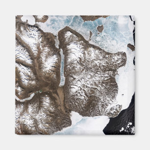 Imán El hielo marino bordea la costa este de Groenlandi