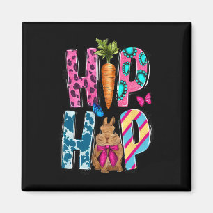 Imán El Hip Hop Bunny Y Carrot Feliz Día De Pascua