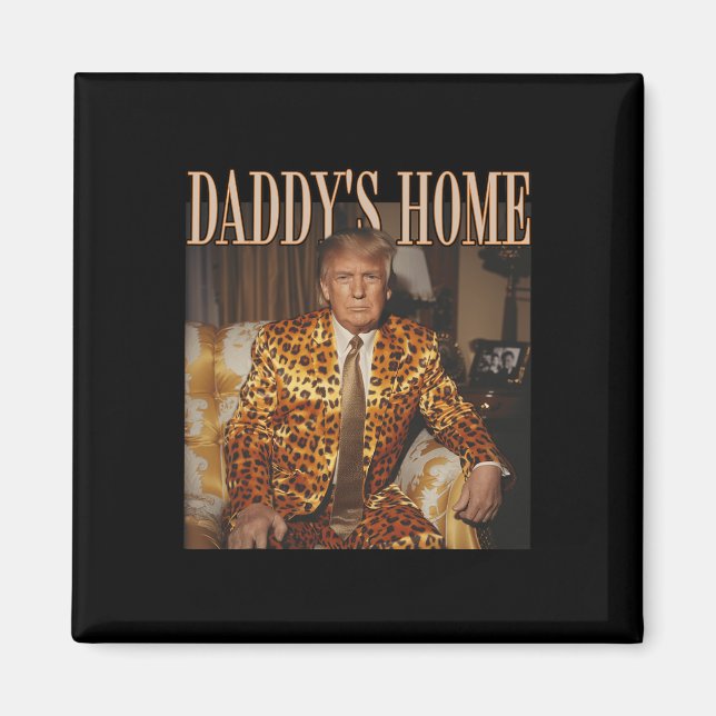 Imán El hogar de papá, Trump, es gracioso el leopardo d (Frente)