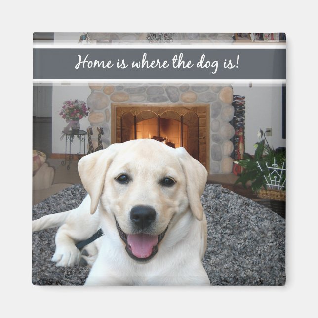 Imán El hogar es donde está el perro (Frente)