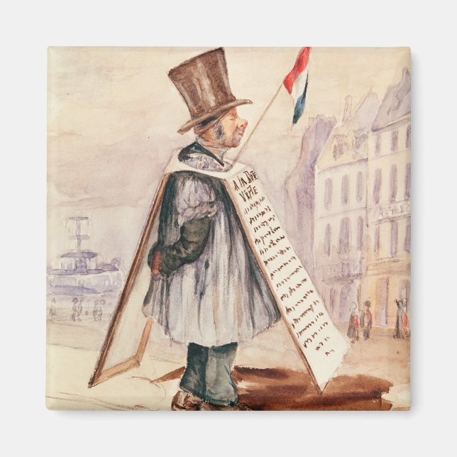 Imán El hombre de la tabla de sándwich, Boulevard du Te (Frente)