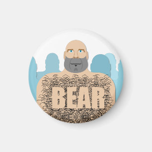 Imán El hombre del cuerpo del oso peludo de SlipperyJoe