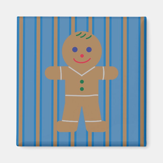 Imán El hombre divertido y divertido del pan de jengibr (Frente)