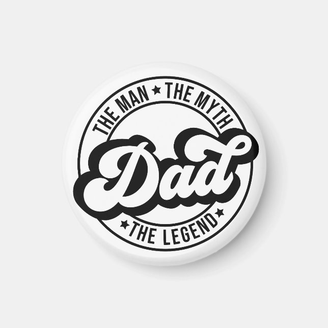 Imán El hombre, el mito, la leyenda, papá, padre, papá, (Frente)