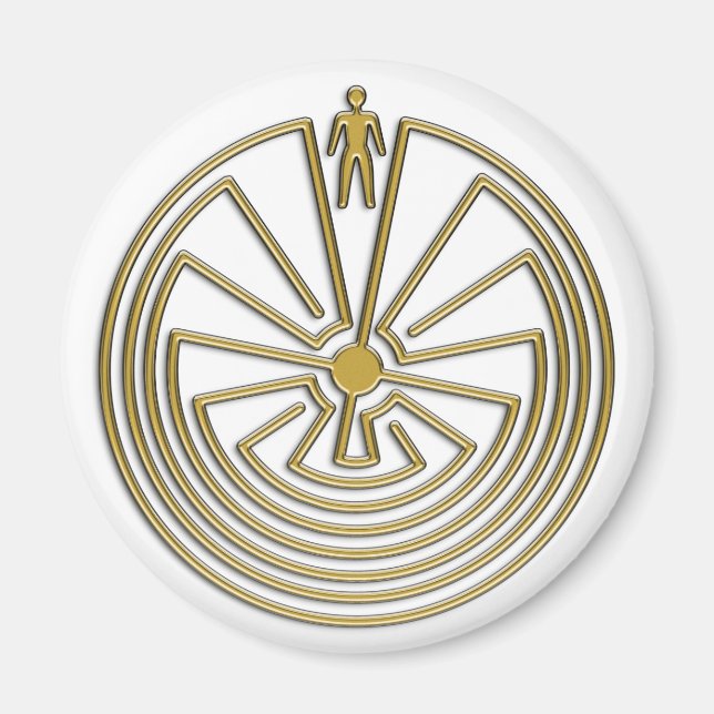 Imán El hombre en el laberinto - oro (Frente)