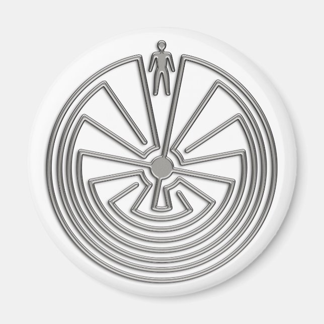 Imán El hombre en el laberinto - plata (Frente)