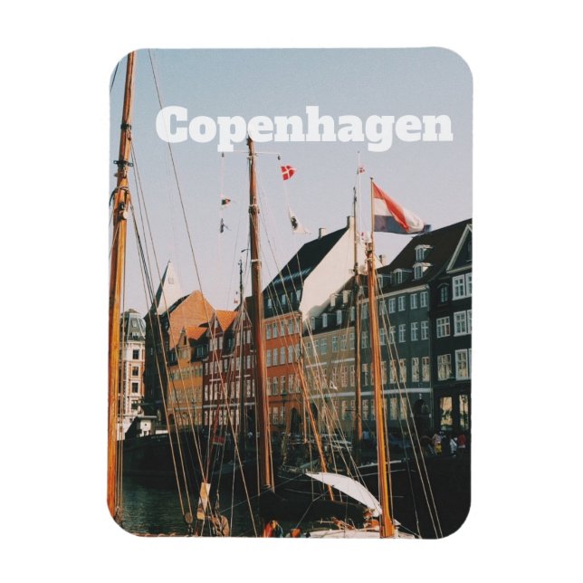 Imán El icónico Nyhavn, Copenhague, Dinamarca (Vertical)
