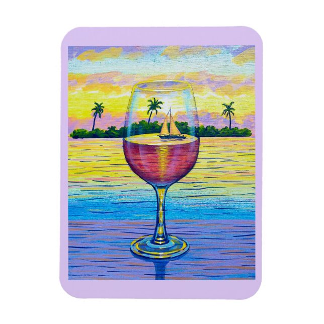 Imán El imán, un vaso de vino, un mundo lejano (Vertical)