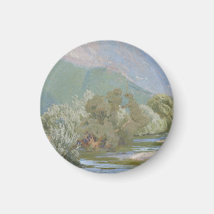 Imán El impresionante paisaje Art Nouveau del río Anien