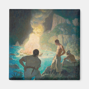 Imán El incendio del Bounty, 1940, por N. C. Wyeth