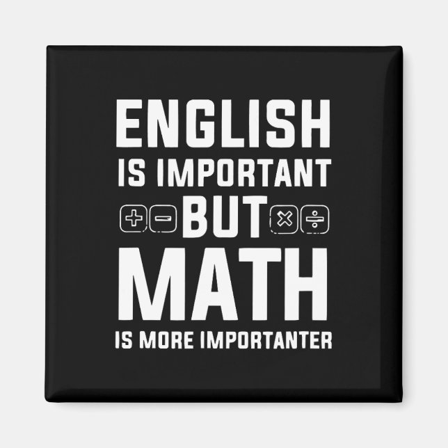Imán El inglés es importante, pero las matemáticas son  (Frente)