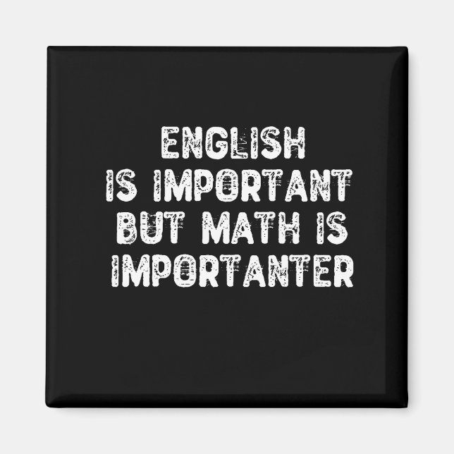 Imán El inglés es importante, pero las matemáticas son  (Frente)