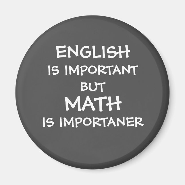 Imán El inglés es importante pero las matemáticas son i (Frente)