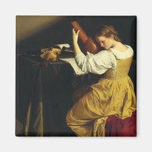 Imán El intérprete de laúd por Orazio Gentileschi Arte
