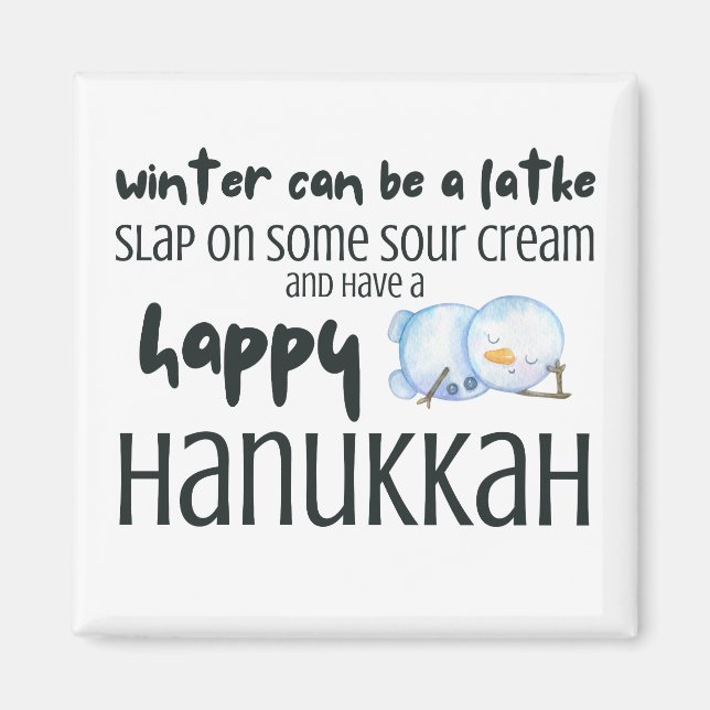 Imán El Invierno Puede Ser Un Latke (Frente)