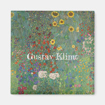 El jardín de la granja Gustav Klimt con girasoles