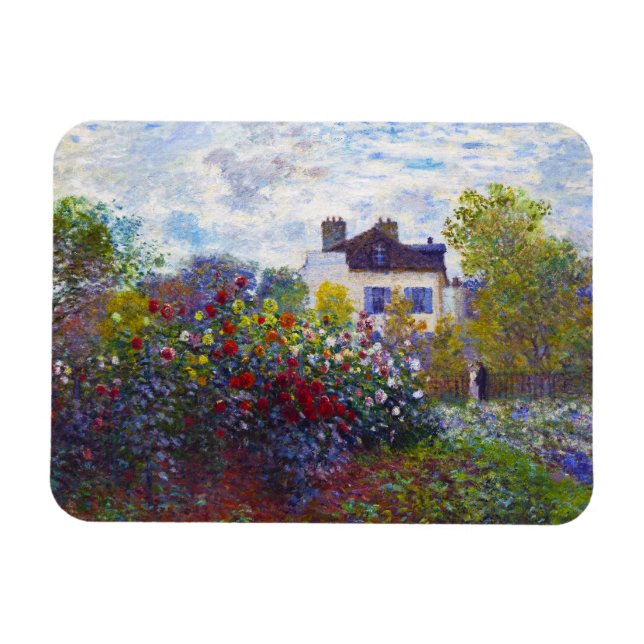 Imán El jardín de Monet en Argenteuil Claude Monet (Horizontal)