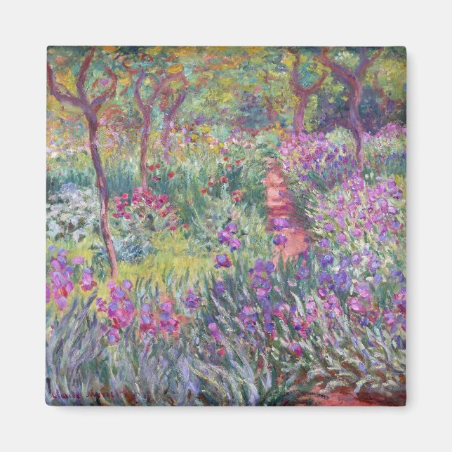 Imán El jardín del artista en Giverny por Claude Monet (Frente)