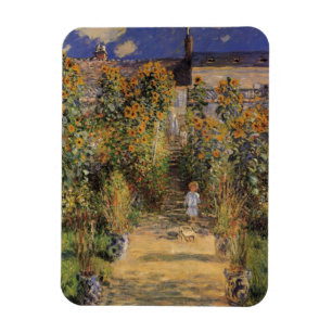 Imán El jardín del artista en Vetheuil de Claude Monet