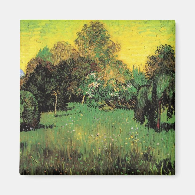Imán El Jardín del Poeta por Vincent van Gogh (Frente)