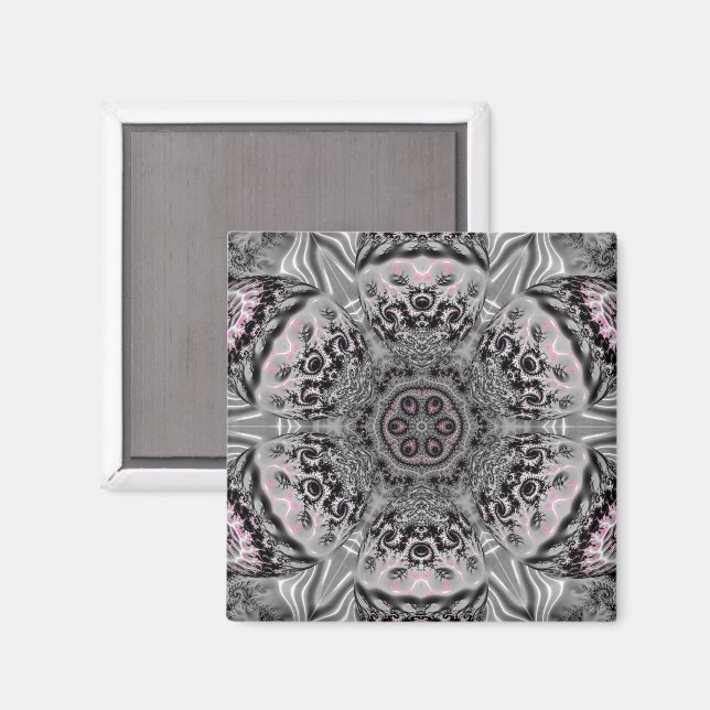 Imán El Jardín Fractal de Plata (Anverso/Reverso)