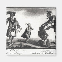 El jefe de los salvajes escalando a su enemigo