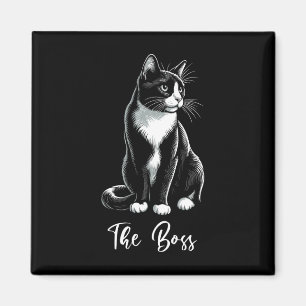 Imán El jefe del gato Tuxedo amante del gatito Kitten T