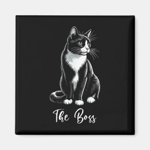Imán El jefe del gato Tuxedo amante del gatito Kitten T