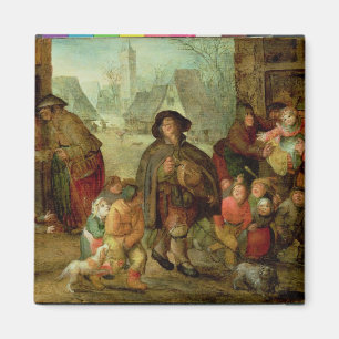 Imán El jugador ciego Hurdy Gurdy