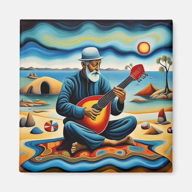 Imán El jugador de Bouzouki (Frente)