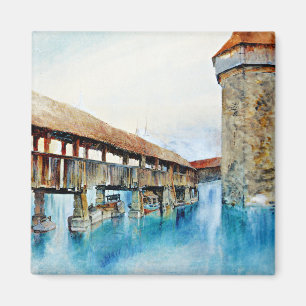 Imán El Kapellbrucke, la pintura artística fina,