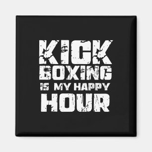 Imán El kickboxing es mi hora feliz Mujeres Divertido L