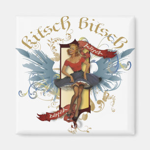 Imán El kitsch Bitsch: Pin-Para arriba del tatuaje de