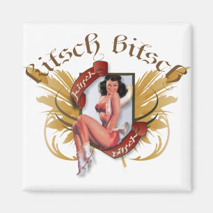 Imán El kitsch Bitsch: Pin-Para arriba del tatuaje del