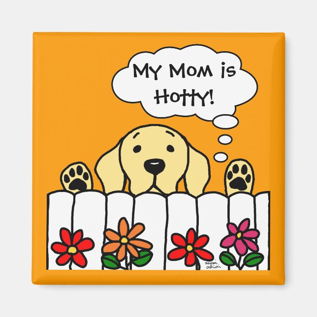 Imán El Labrador Amarillo te está vigilando (Frente)