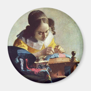 Imán El Lacemaker, Français La Dentelière, Por Vermeer
