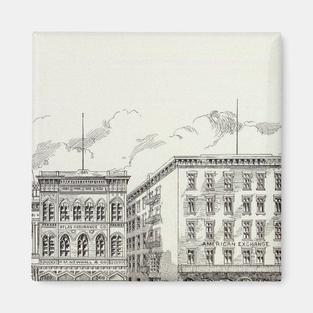 Imán El lado oeste de Sansome California y Sacramento (Frente)