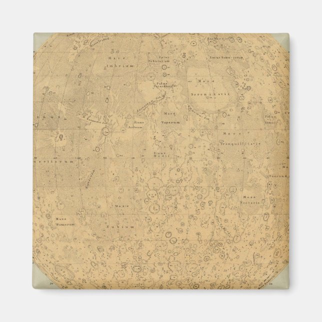 Imán El lado visible del mapa de la superficie de la lu (Frente)