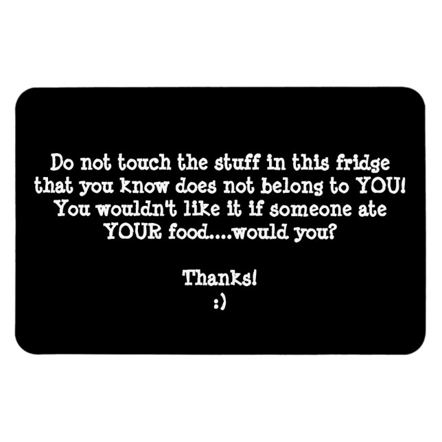 Imán El Ladrón De Comida Fridge Lo Hace Personalizar. (Horizontal)