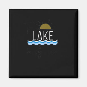 Imán El lago es mi lugar feliz Regalo de navegación