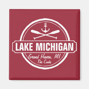 Imán El lago Michigan, ciudad de encargo, nombre,