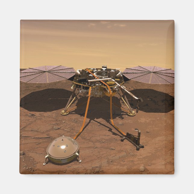 Imán El Lander Insight Opera En La Superficie De Marte. (Frente)