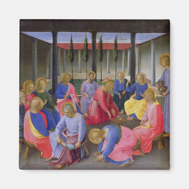 Imán El lavado de los pies, detalle del panel tres o (Frente)