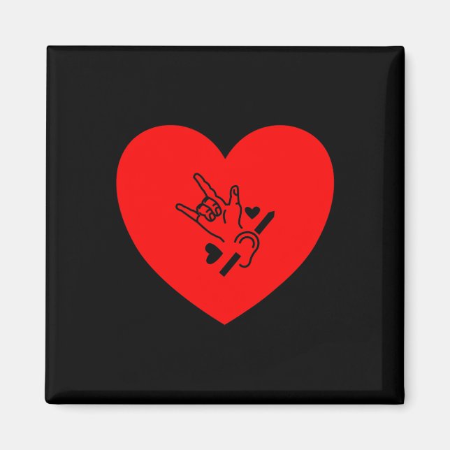 Imán El lenguaje de señas de la mano de amor pierde la  (Frente)